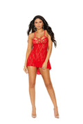 Lace babydoll and matching g-string.